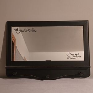 Black Wall Mirror with Inspirational Quotes
